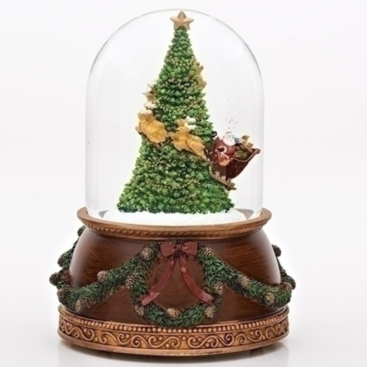 Roman 7.75&#x22; Santa Christmas Musical Snow Globe
